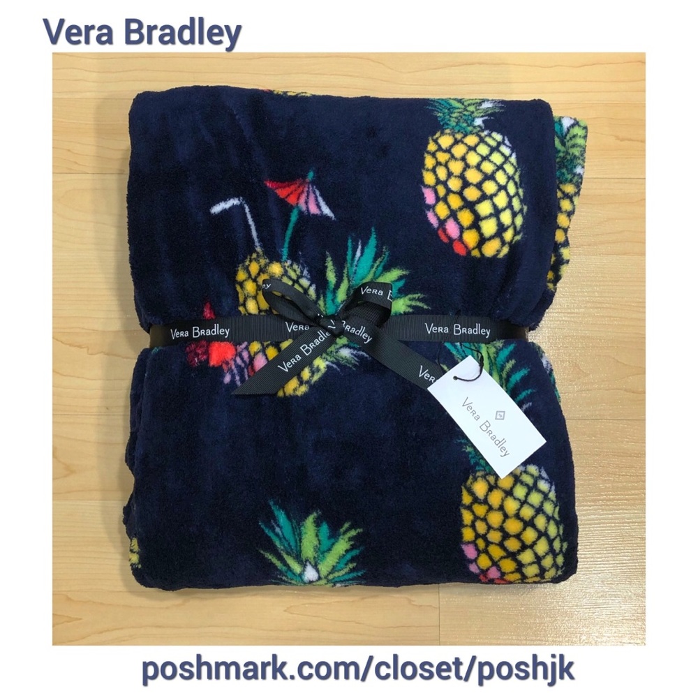 NWT Vera Bradley Plush Throw Blanket Toucan Party